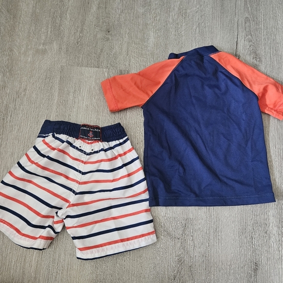 6-12m Janie and Jack swim trunks and shirt - Picture 4 of 5